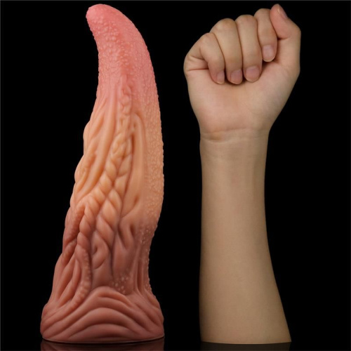 Фаллоимитатор Dual-Layered Silicone Tongue 10", 25 см